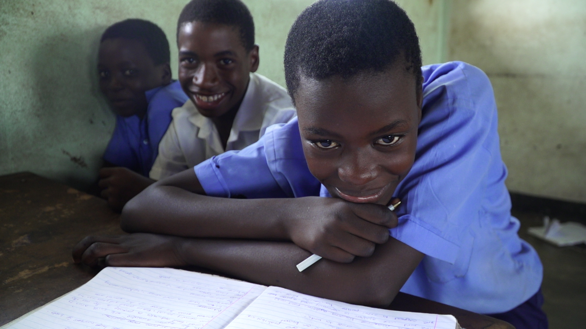 Students and community members at Nechishala Secondary School
